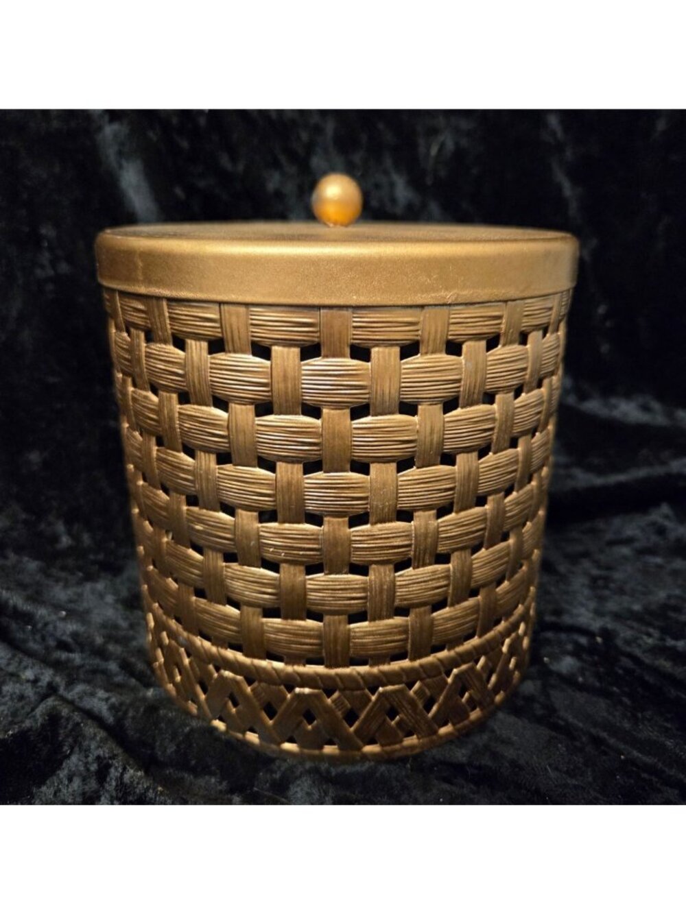 Vintage Hollywood Regency Tissue Cover MCM Bathroom